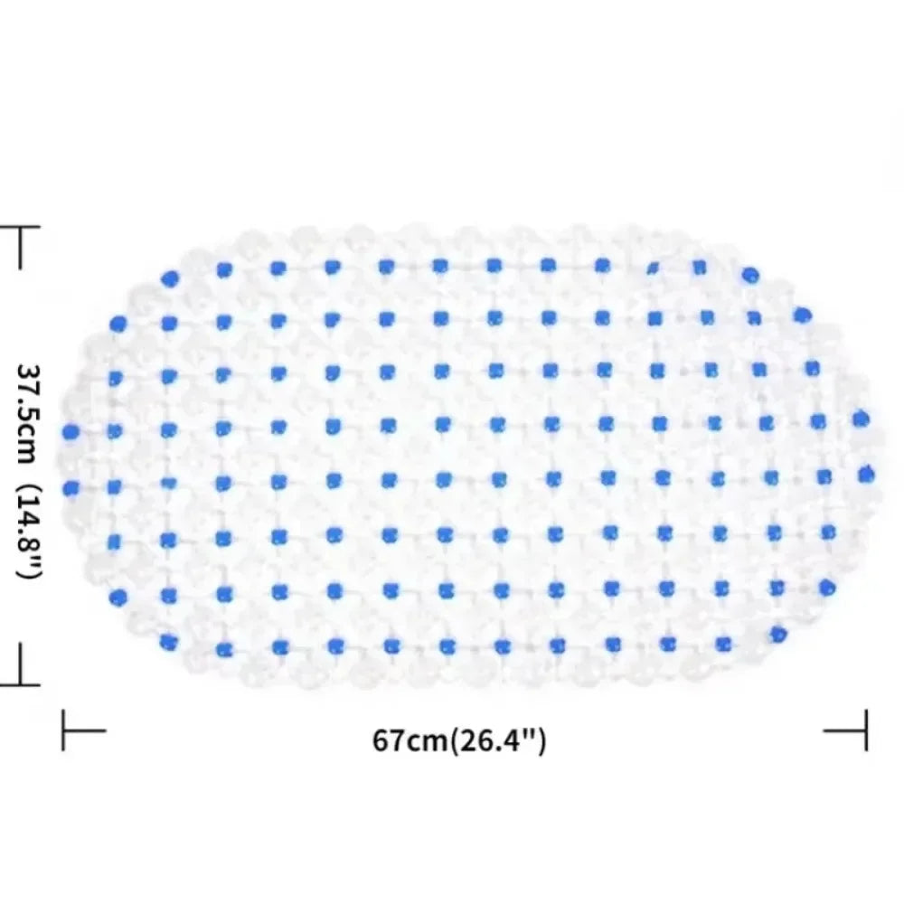 New Non-slip PVC Anti-skid Bath Mats Soft Shower Mat Massage Mat with Suction Cup Non-slip Bathtu Bath Mat Bathroom Accessories