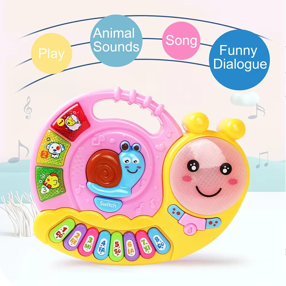 Baby Musical Toy with Animal Sound Kids Piano Keyboard Electric Flashing Music Instrument Early Educational Toys for Children