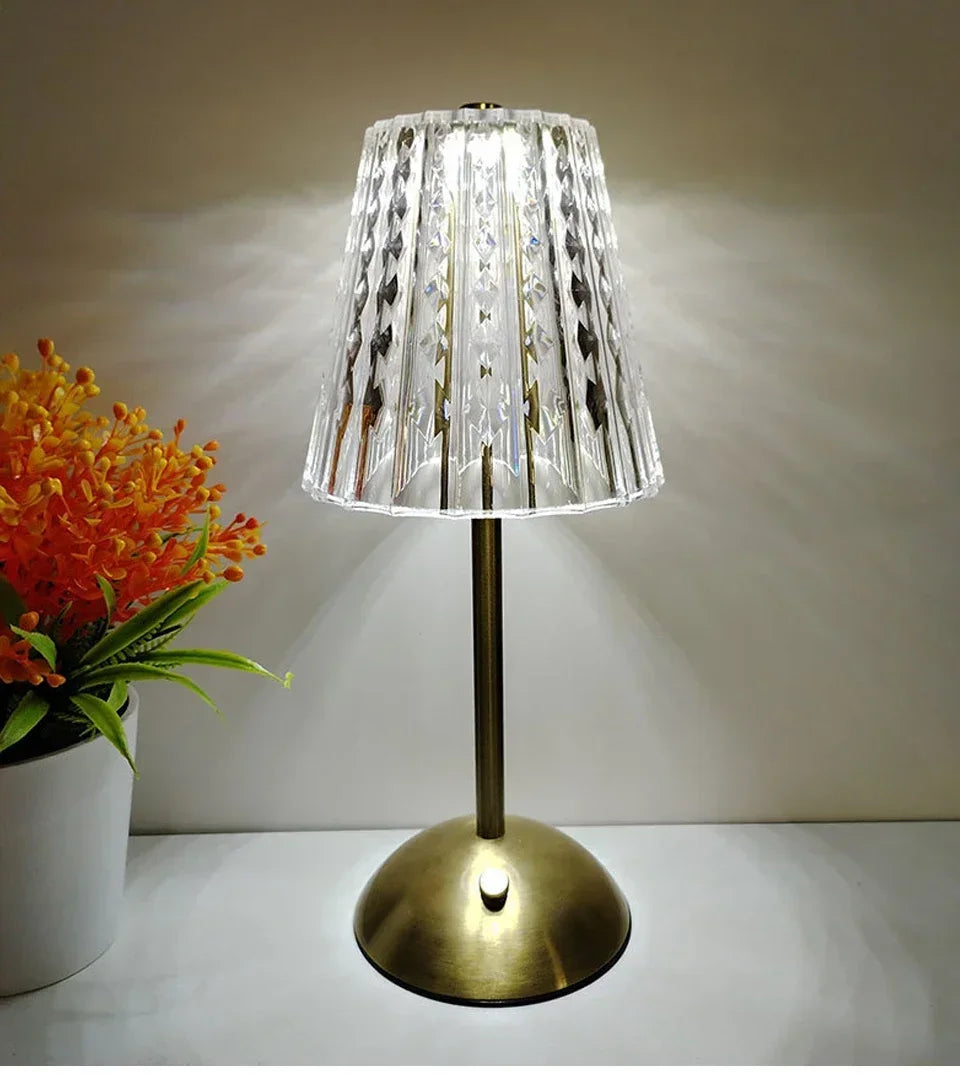 USB Rechargeable LED Table Lamp Touch Sensor Desktop Night Light For Bar Hotel Restaurant Bedroom Atmosphere Room Decor Lighting