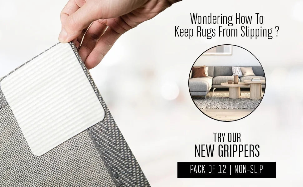 4Pcs Rug Gripper Non Slip Washable Carpet Tape 10*10CM Rug Pads for Hardwood Floors Reusable Rug Grippers Fixed Sticker Bathroom