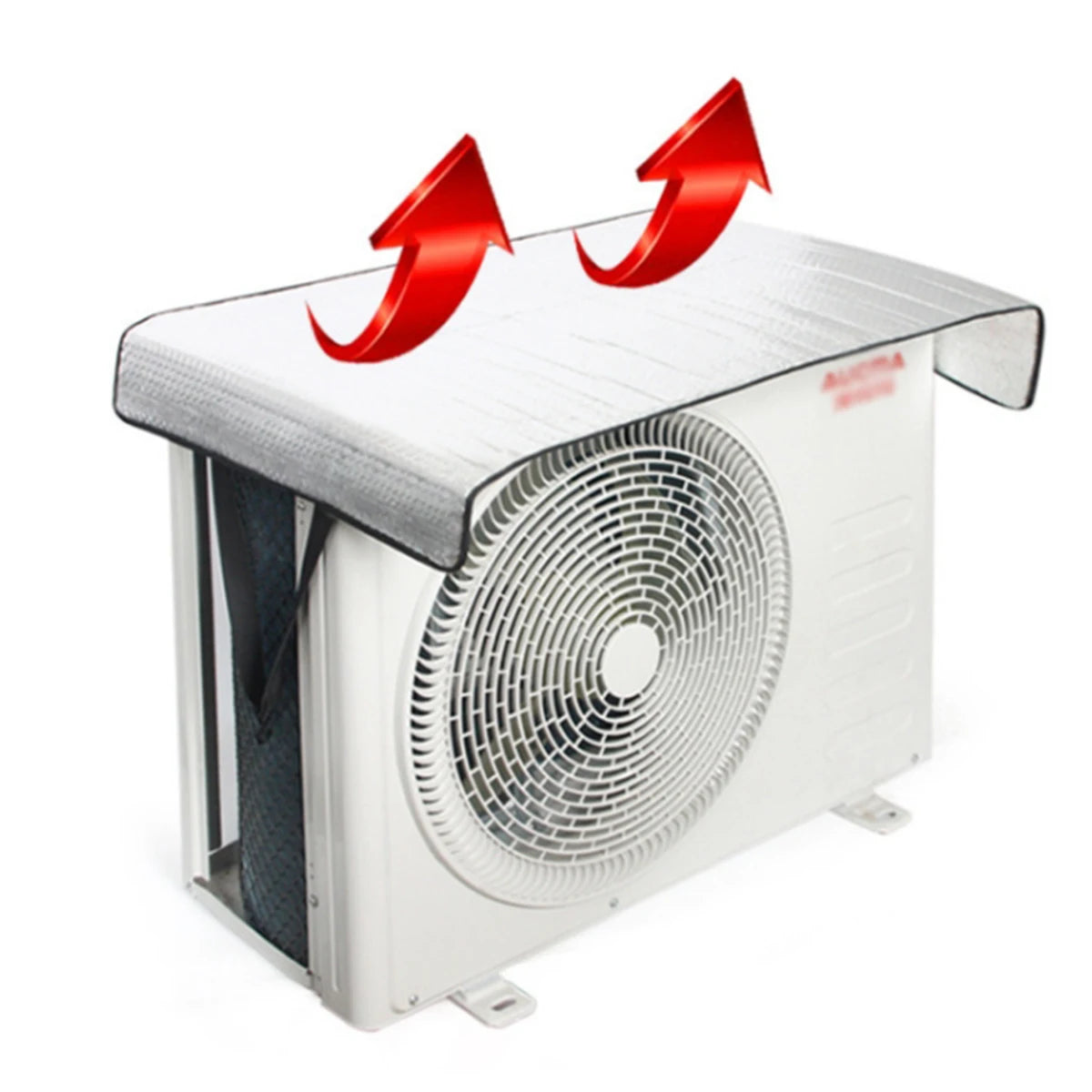One aluminum foil heat insulation film sun protection and flame retardant sunshade for the outdoor unit of an air conditioner