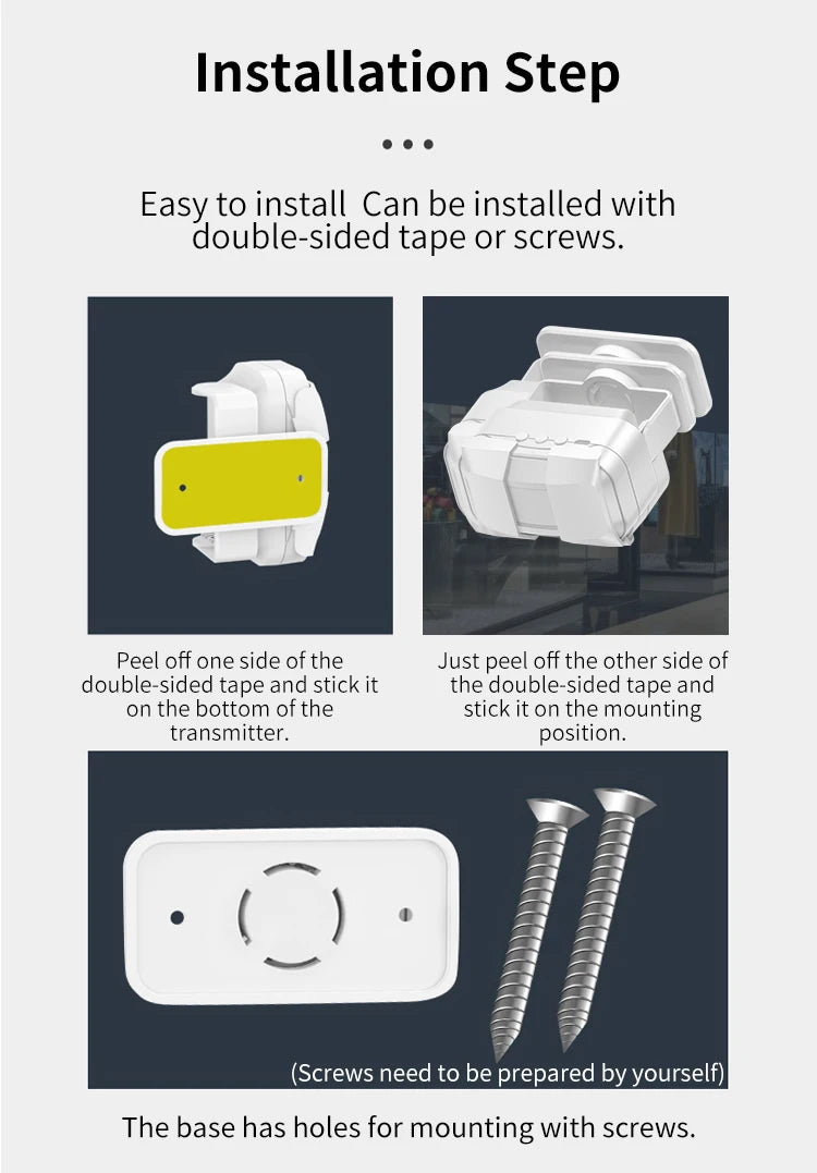 Wireless Guest Welcome Chime Alarm Door Bell PIR Motion Sneosr for Shop Company Entry Security Protection Smart Doorbell