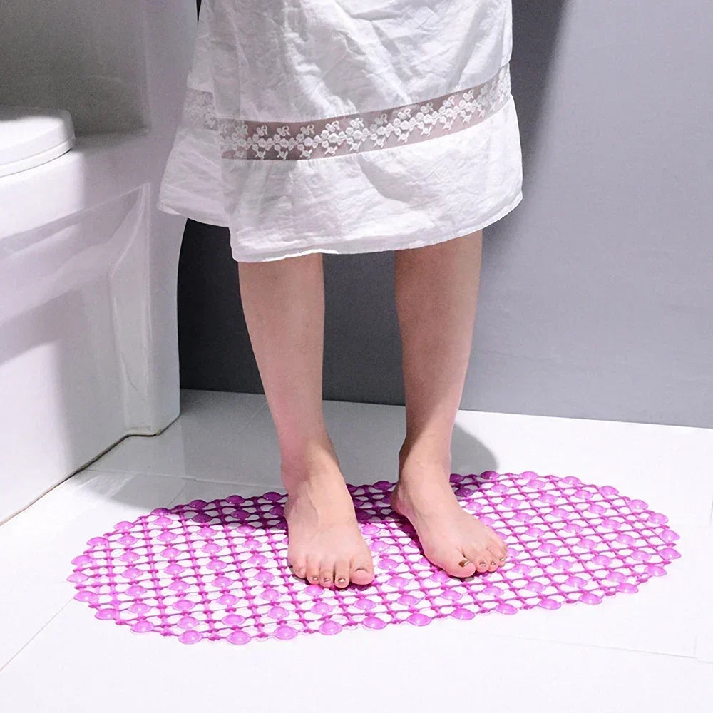 New Non-slip PVC Anti-skid Bath Mats Soft Shower Mat Massage Mat with Suction Cup Non-slip Bathtu Bath Mat Bathroom Accessories