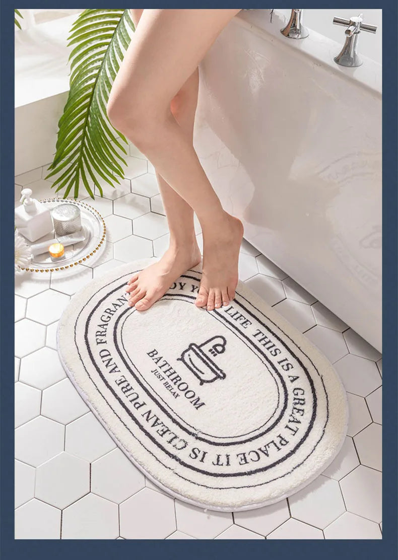 Non-Slip Bath Mat Floral Doormat Absorbent Carpets Entrance Rug Balcony Floor Mats Living Room Bathroom kitchen decor plush Rugs