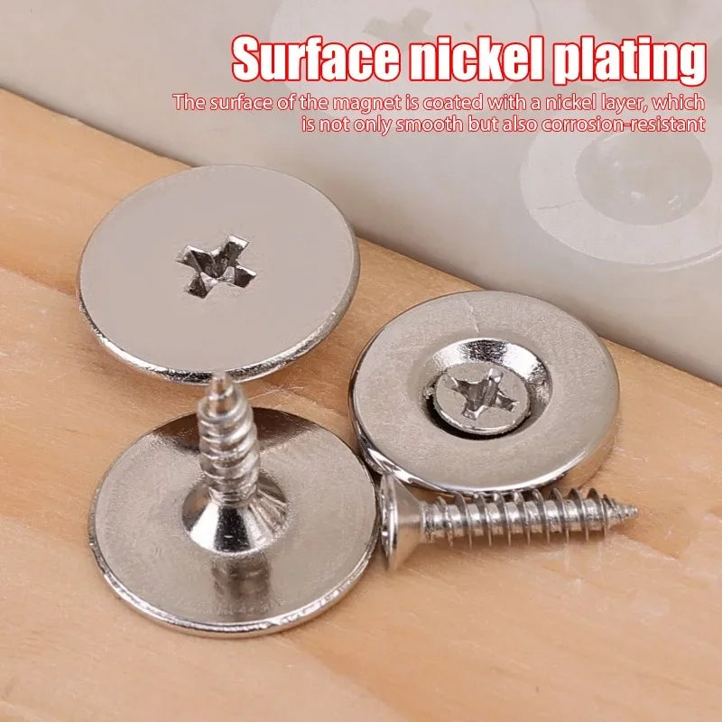Cabinet Door Magnet Catches Round Metal Magnetic for Wardrobe Hidden Closing Magnetic Door Catch Closer for Furniture Hardware