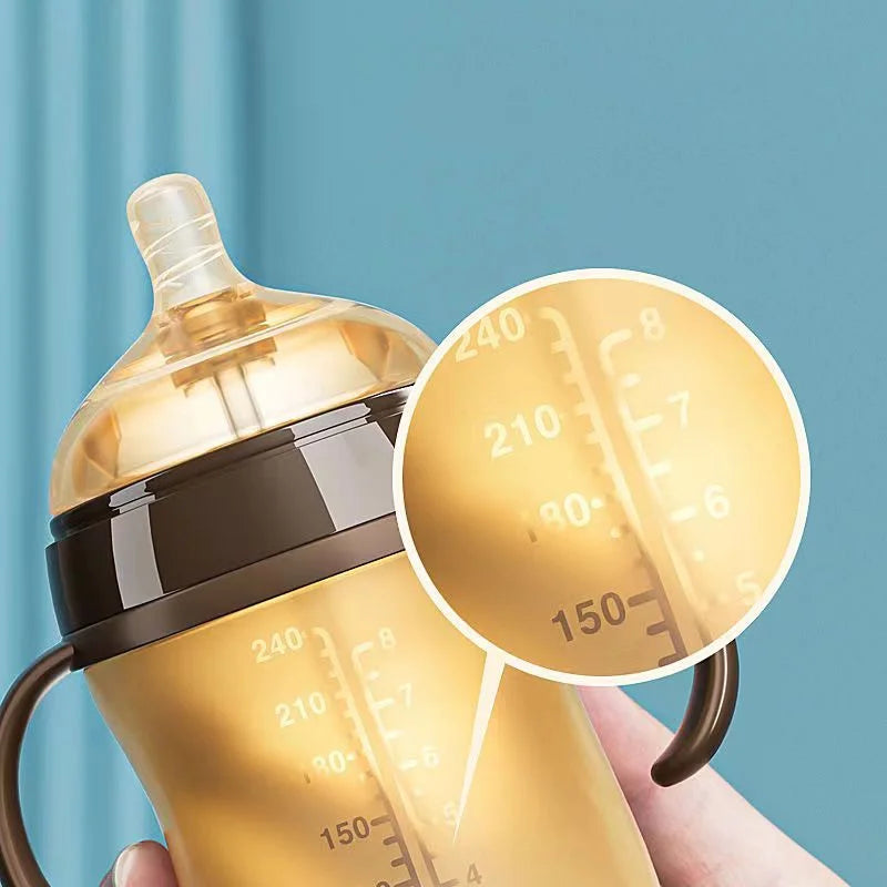 BPA-Free Silicone Baby Bottle, Suitable for 0-36 Months, 150ml/240ml, Mimics Breastfeeding Experience