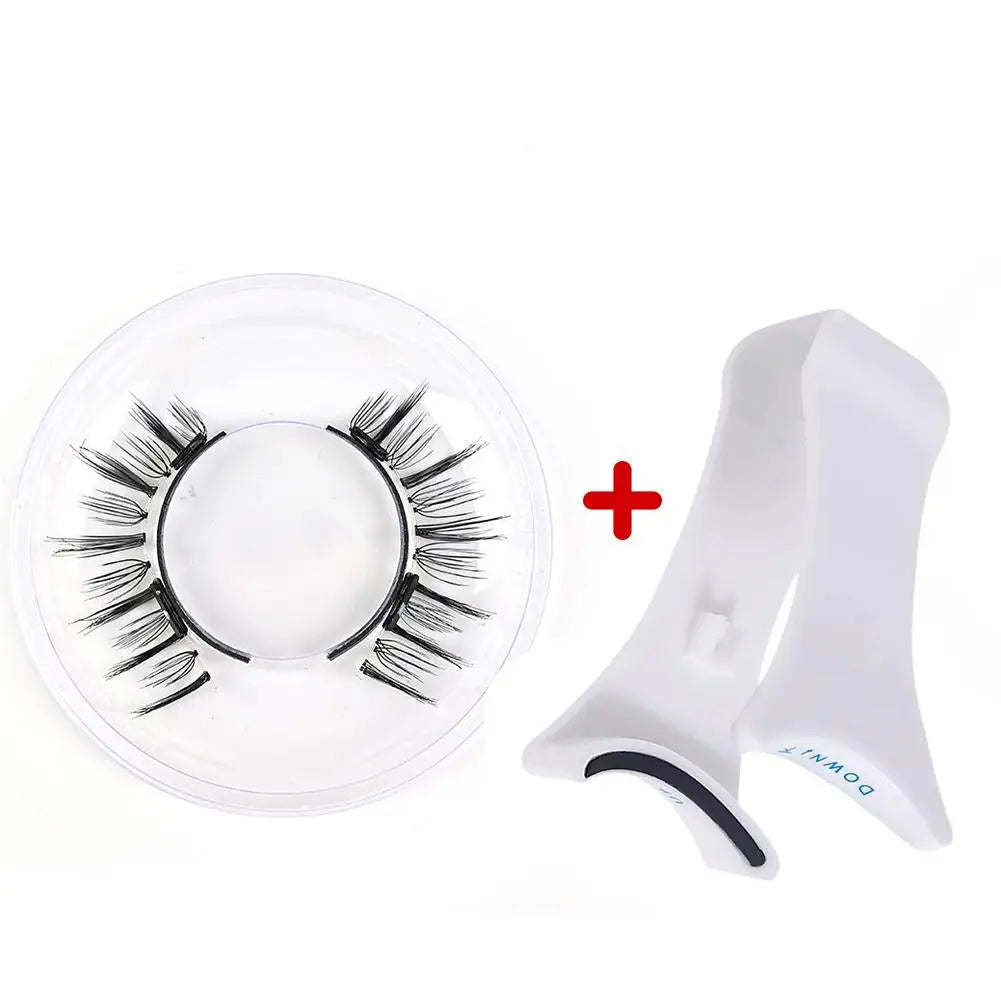 3D Magnetic Eyelashes Handmade Natural Magnetic False Eyelashes Reusable Magnetic Eyelashes Tweezers Set