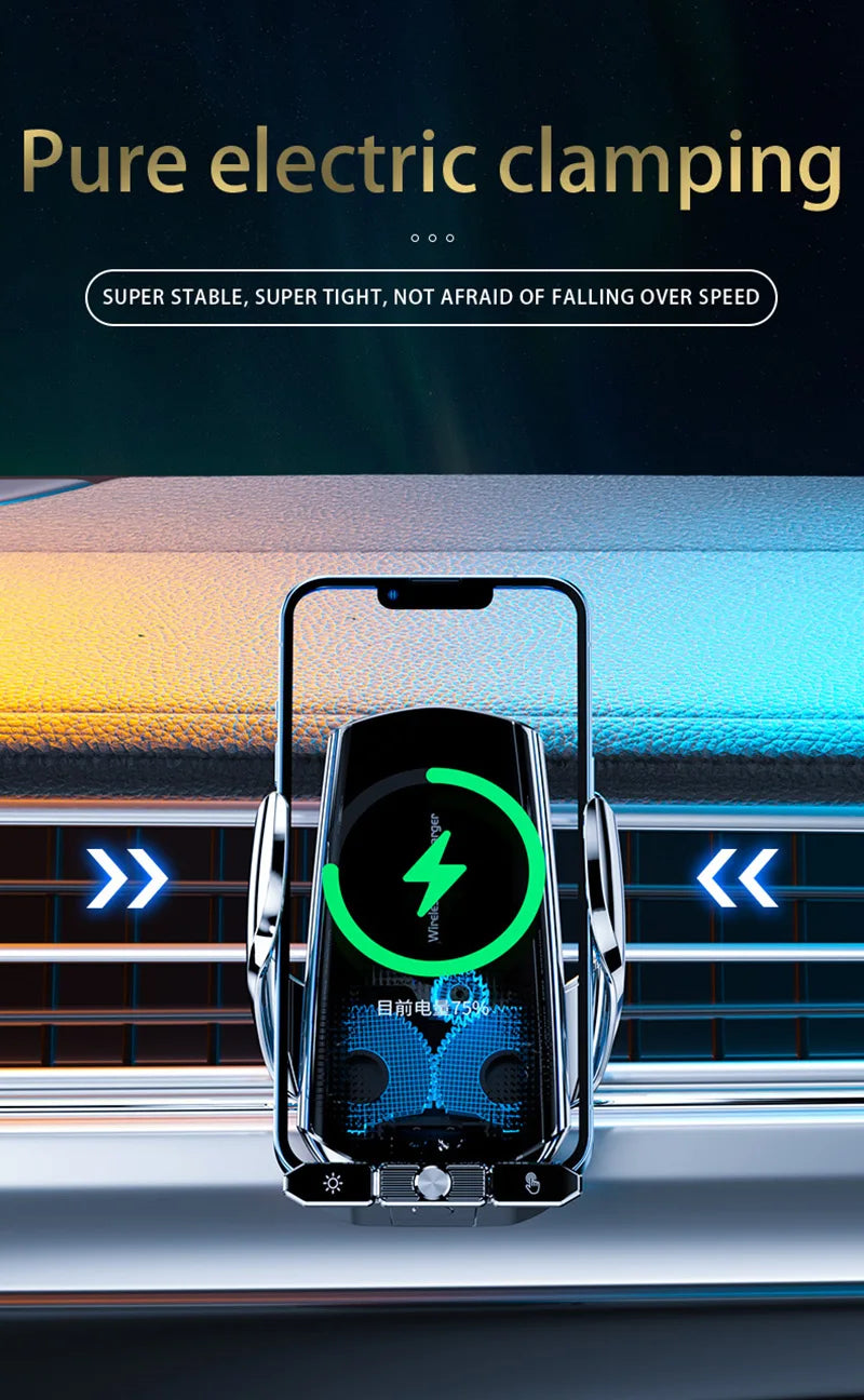 Car Magnetic Cell Phone Holder wireless charger Mobile Phone Stand in Car GPS Support 360° Rotatable Mount For iPhone 14 Xiaomi