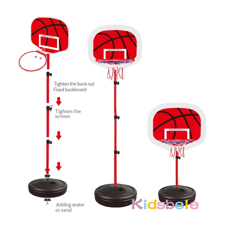 Toddler Adjustable Basketball Hoop 63-150CM Stand Rack for Kids Baby Outdoor Indoor Ball Sport Backboard Rim Shoot Children Toy