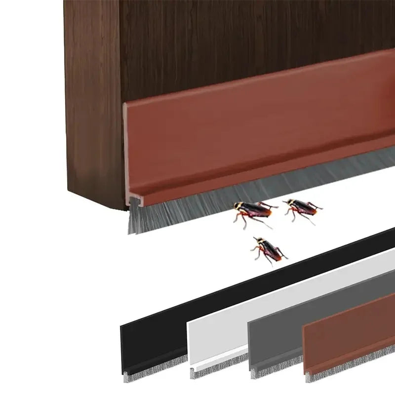Door Seal Draft Stopper with Brush Reduce Noise, Rubber Door Sweep Breeze BlockerInsect proof, dust proof and sound proof seal