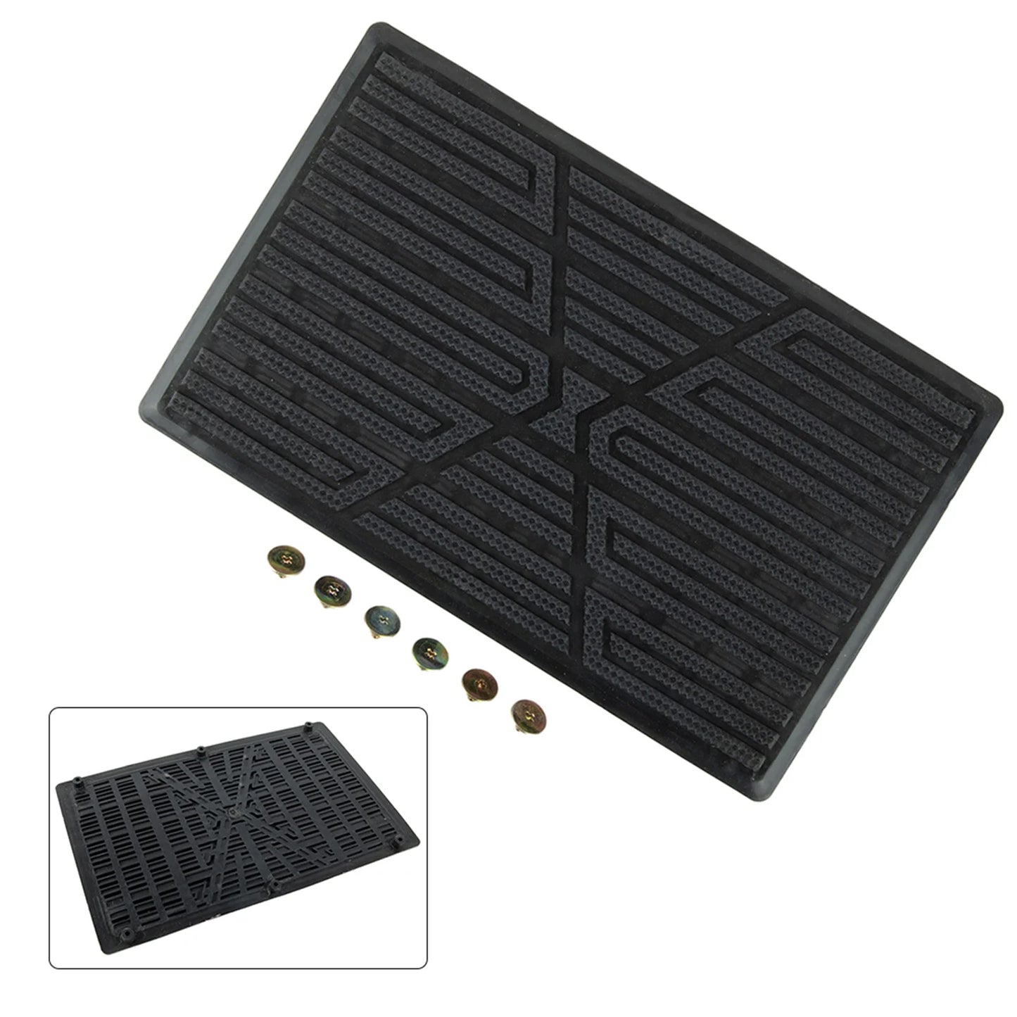 1*Universal Car Floor Pad PVC Pedal Plate Anti Skid Foot Heel Scuff Plate Car Floor Mat Non-Slip Carpet Patch 23×15cm Car Mats