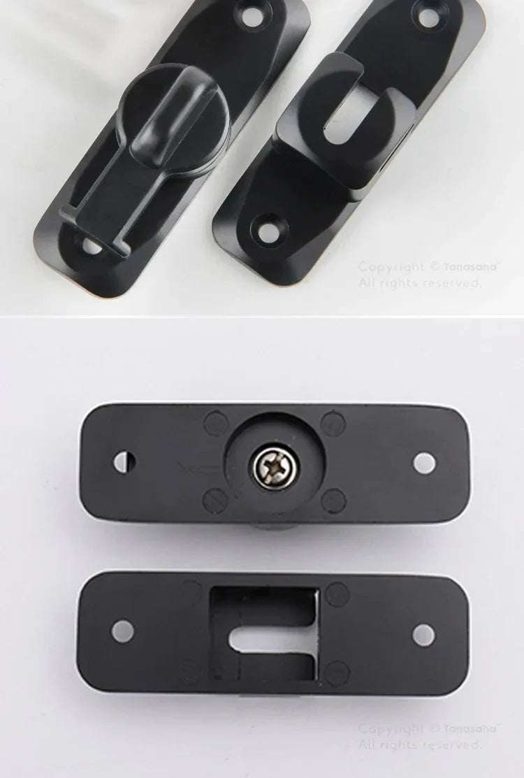 Hasp Latch Door Lock Anti-theft Buckle Latch Zinc Alloy Black Cabinet Locks Safety Lock Sliding Door Lock Door Bolts Hardware