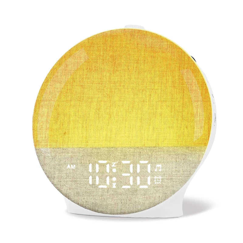 Wake Up Light Sunrise Alarm Clock White Noise Sound Machine Bluetooth Speaker Color Night Light for Bedroom Ideal Gift