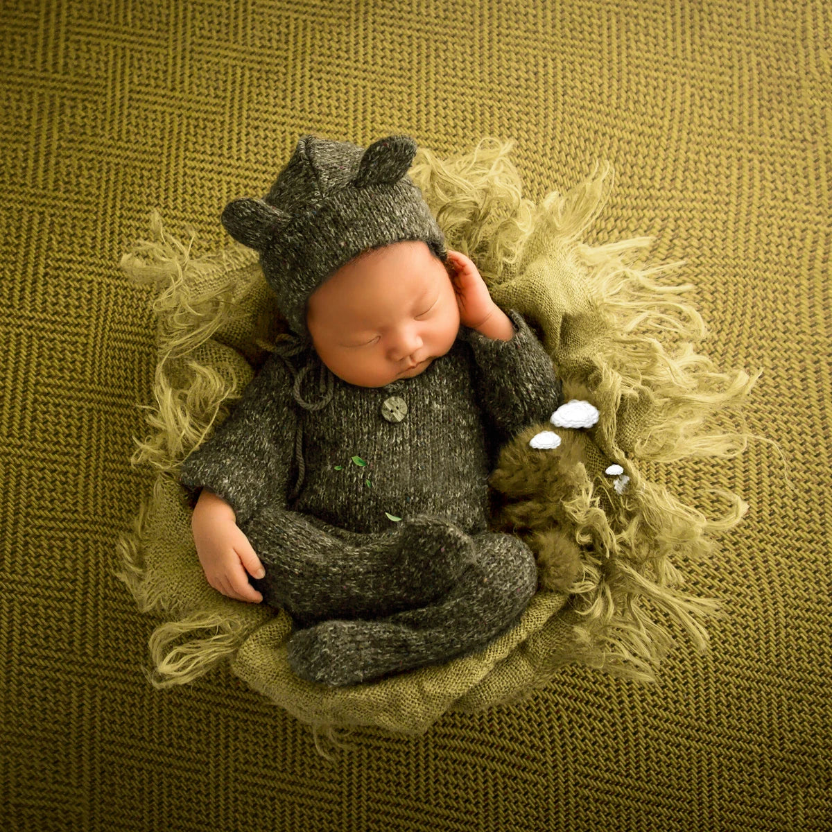 Baby Costume Photography for Newborns Photo Props Bebe Accessories Boy Clothes Romper Knitted Hat Studio 0-3 Months Suit items