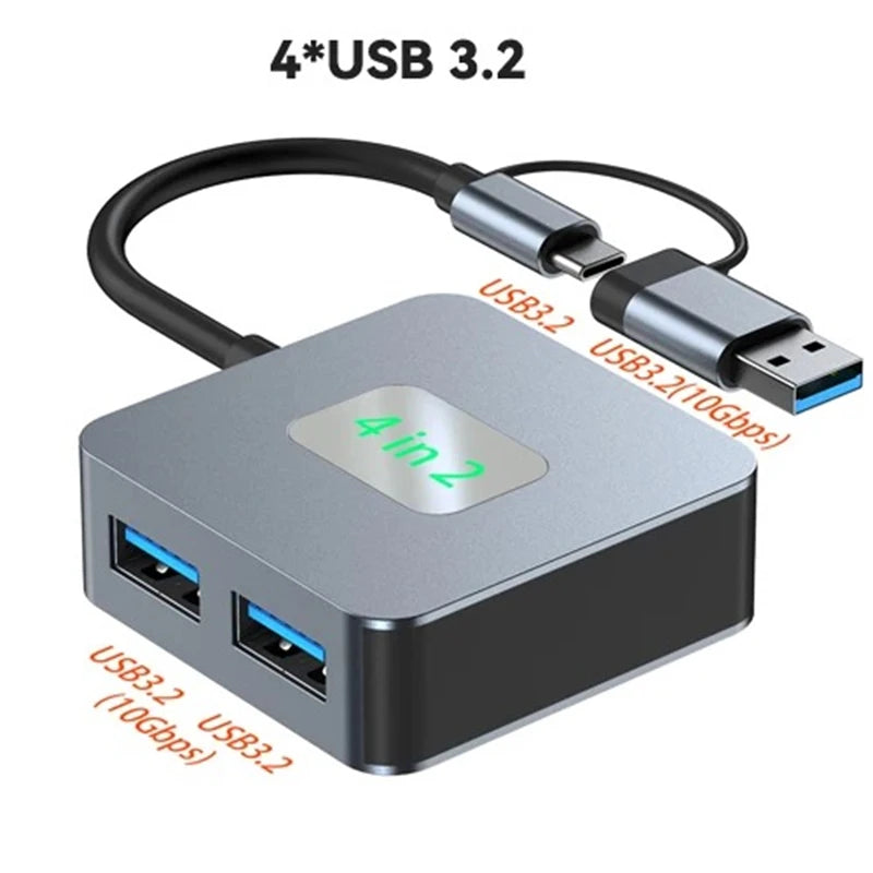 USB C 3.0 HUB Type C to Multi 4K HDMI Monitor Video Converter RJ45 Ethernet VGA PD Power Adapter Docking Station Laptop Splitter