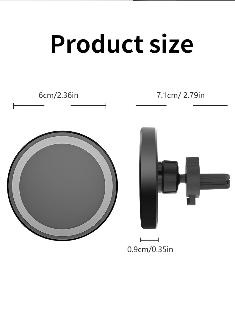 HOMEFISH Magnetic Car Wireless Charger Stand Mobile Phone Chargers Holder For Phone Pad  Watch Earphones Fast Charging Station