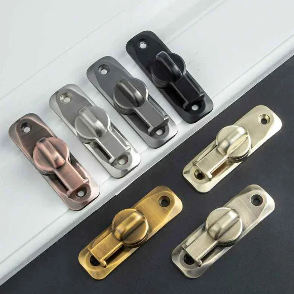 Hasp Latch Door Lock Anti-theft Buckle Latch Zinc Alloy Black Cabinet Locks Safety Lock Sliding Door Lock Door Bolts Hardware