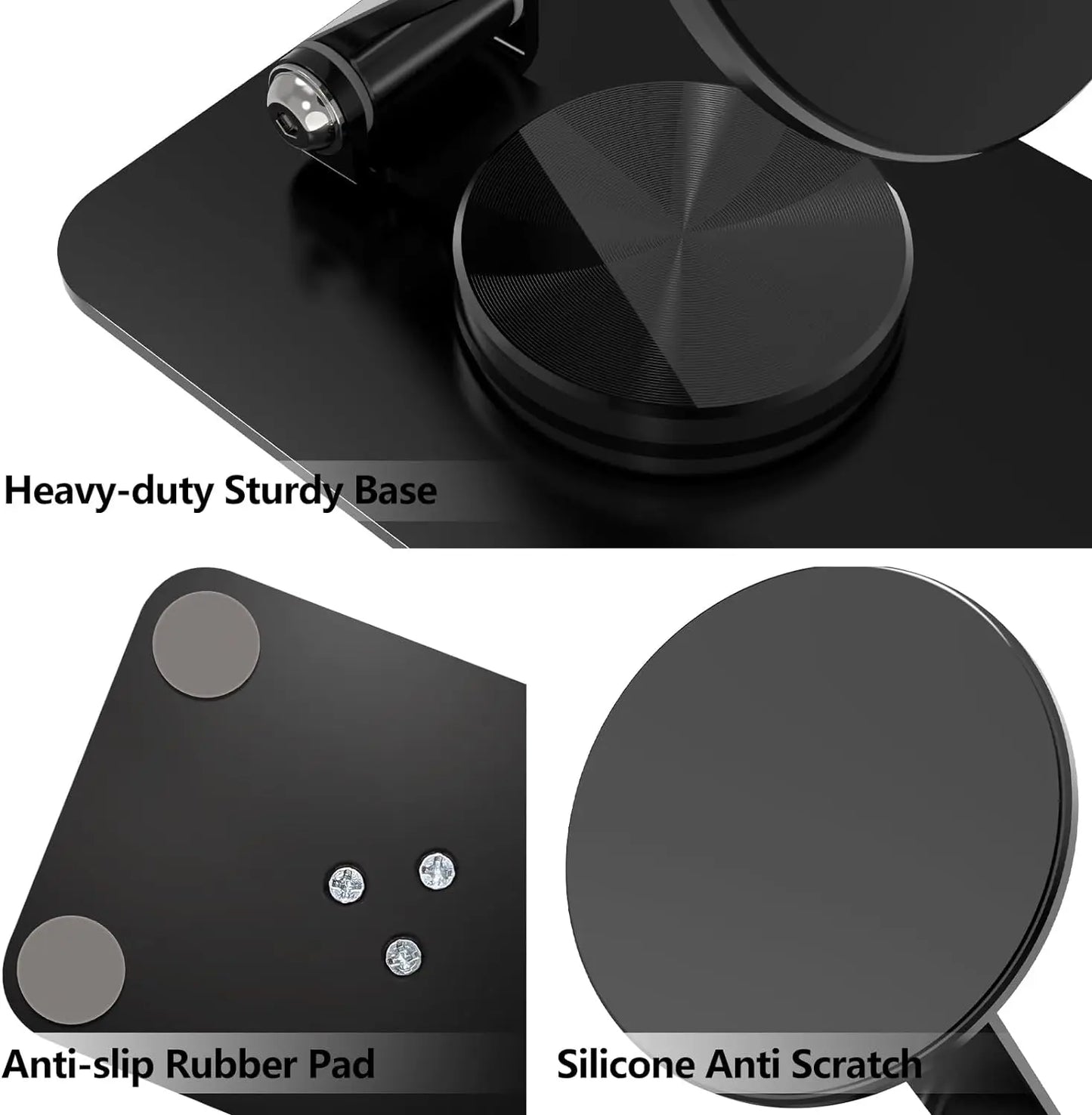 Phone Holder Desktop Magnetic Phone Stand 360° Rotation Foldable Desktop Cell Phone Stand For iPhone 15 14 13 12 Pro Max