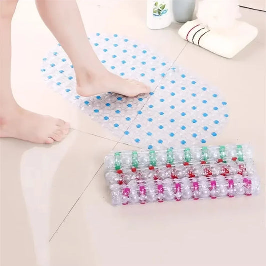 New Non-slip PVC Anti-skid Bath Mats Soft Shower Mat Massage Mat with Suction Cup Non-slip Bathtu Bath Mat Bathroom Accessories
