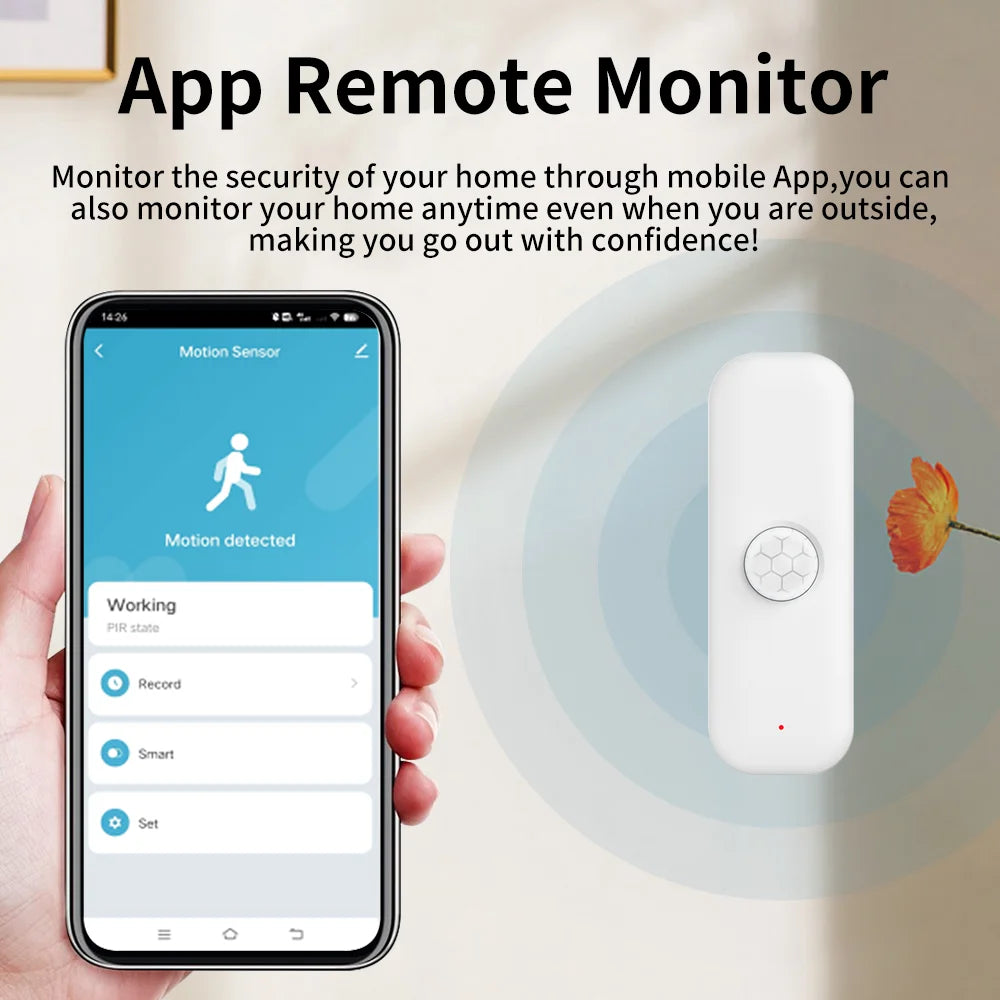 Tuya WiFI Motion Sensor PIR Smart Human Body Home Burglar Sensor APP Remote Control Via Smart Life For Smart Home Support Alexa