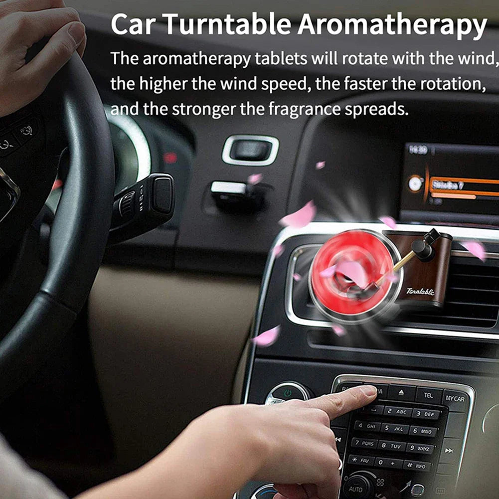 Car Air Freshener Kit Record Player Turntable Car Perfume Clip Vinyl Phonograph Air Vent Outlet Aromatherapy Clip Smell Diffuser