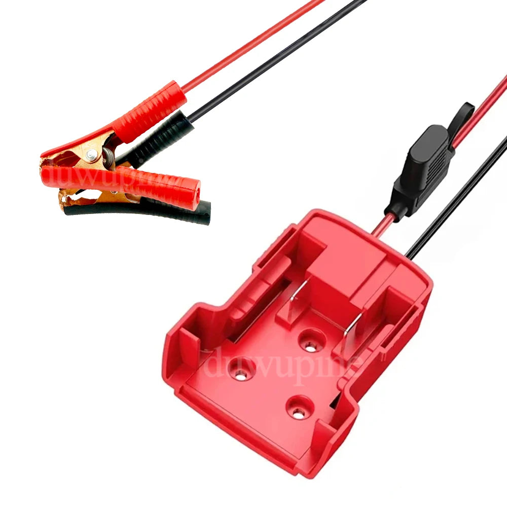 Igniter Jump Starter for Makita DeWalt Milwaukee 18V Battery Car Booster Cable with Fuse Automotive Emergency Power DIY Adapter