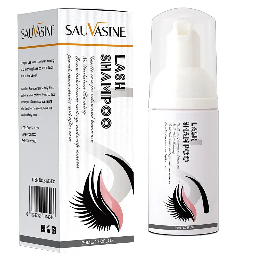 5/10PCS 50ML Eyelash Extension Shampoo Foam Mousse Kit Fast Makeup Glue Removal Foam Set Deeply Cleaning With Brush For Women