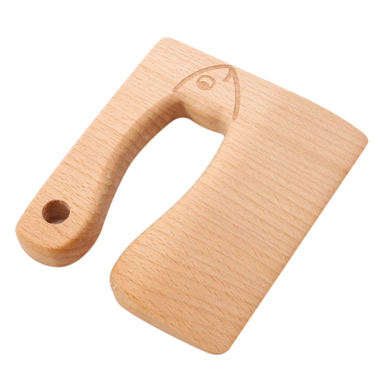 Wooden Montessori Knife Kids Cooking Toys Educational Safe Knives Cut Fruit Basic Toys & Life Skills Kitchen Tools For Toddlers