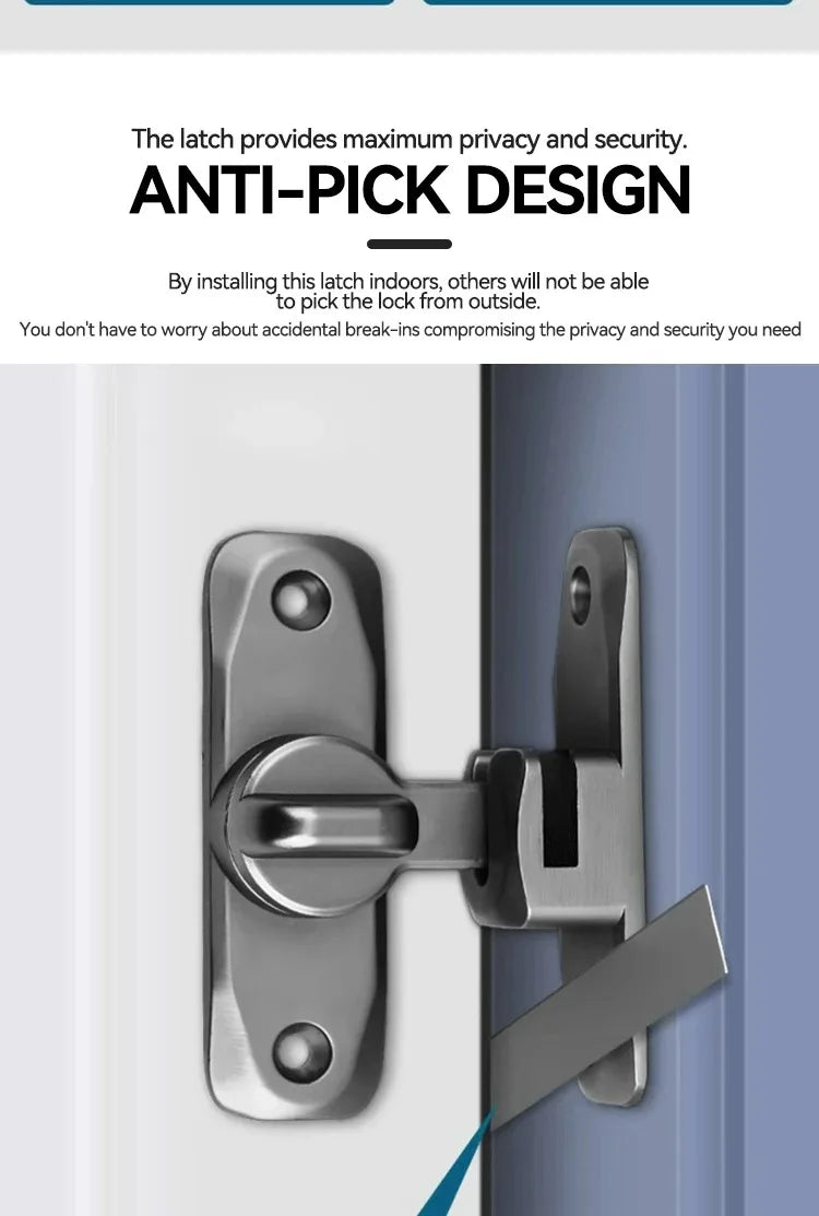 Hasp Latch Door Lock Anti-theft Buckle Latch Zinc Alloy Black Cabinet Locks Safety Lock Sliding Door Lock Door Bolts Hardware