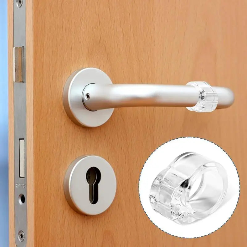 New 8-1PC Handles Door Stopper Punch-free Door Stops Transparent Round Protection Door Knob Bumper Walls Furniture Protector Pad