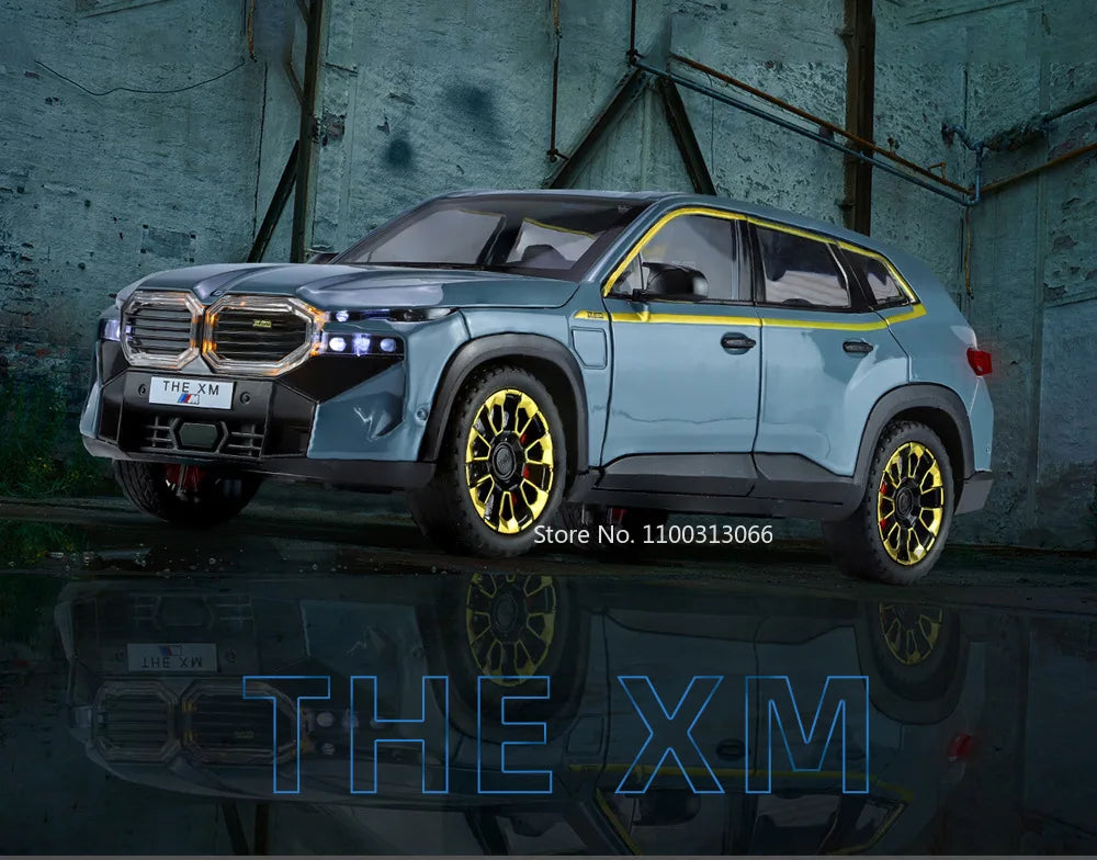 1/24 The XM Alloy Car Models Toy Diecasts Off-road Vehicles with Light Sound Pull Back Function SUV Car Toys for Kids Boys Gifts