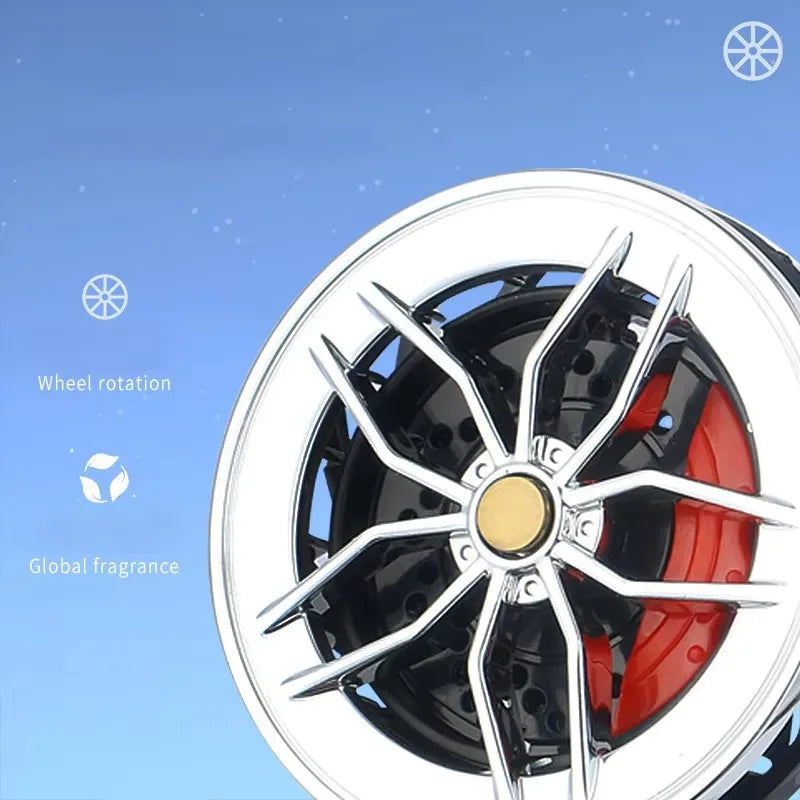Rotatable Car Air Freshener Clip Auto Wheel Hub & Air Vent Fragrance Tire Fragrance Clips Decorative Car Accessories