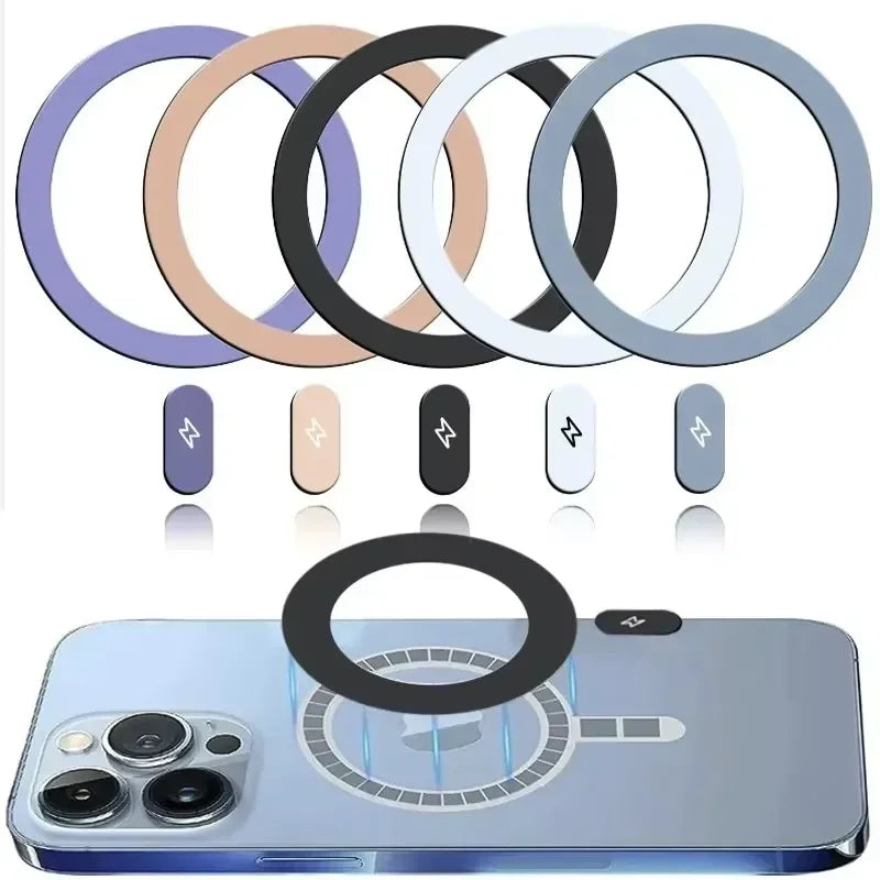 Magnetic Metal Plate Ring for Magsafe Wireless Charger Iron Sheet Sticker Magnet Cellphone Holder for IPhone 17 16 15 13 Pro Max
