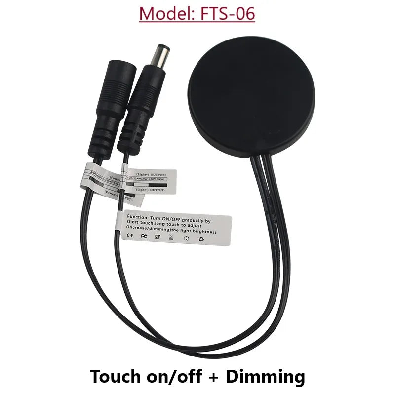 Hidden touch sensor DC12V/24V LED light touch dimmer switch for wooden furniture