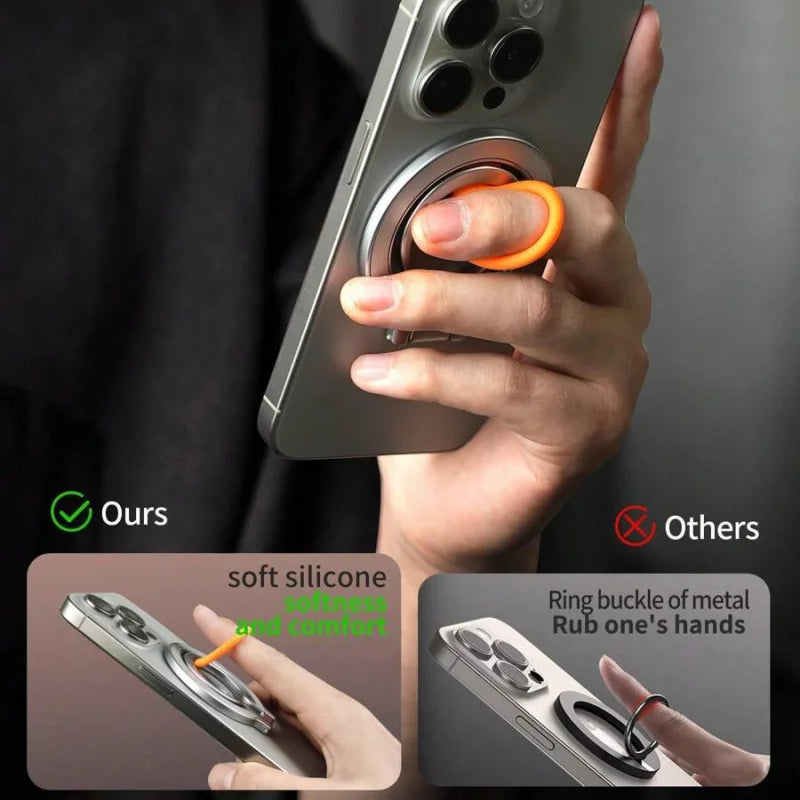 Magnetic Ring Buckle Phone Holder 360-Degree Rotating Desktop Fixed Strong Magnetic Adsorption Portable And Universa