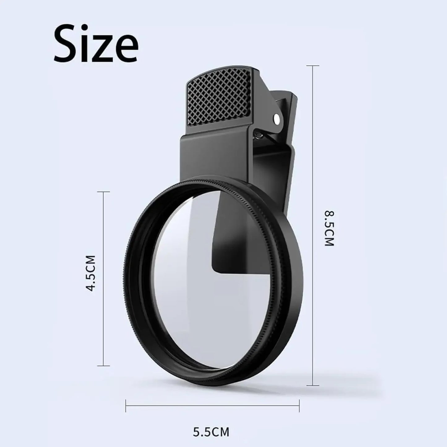 52MM Circular Universal Polarizer Camera Lens Clip Portable CPL Filter Kit Professional Phone Camera Lens For iPhone 16 15 14 13