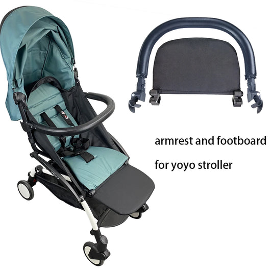Baby Stroller Footboard & Leather Cloth Material Handle Bar Stroller Accessories For Babyyoya Babytime Pram Bumper