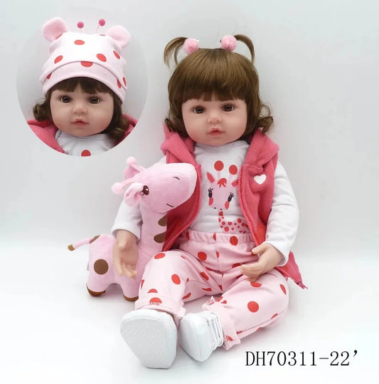 bebe doll reborn toddler 47cm soft silicone reborn baby dolls soft body lifelike menina Christmas surprice girl gifts doll