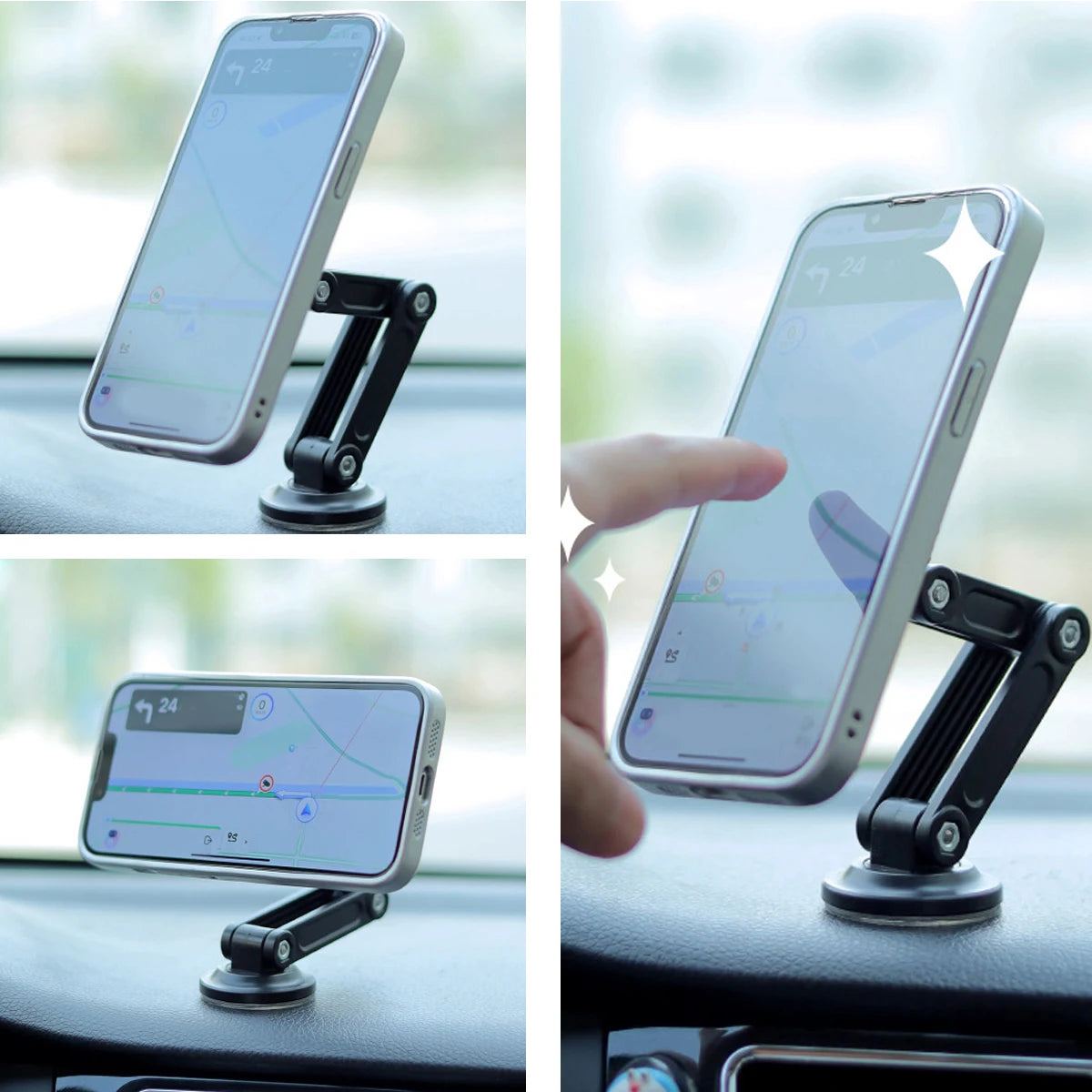 New For Magsafe 360 Rotate Metal Magnetic Car Phone Holder Foldable Phone Stand Air Vent Magnet Mount GPS Support For All phone