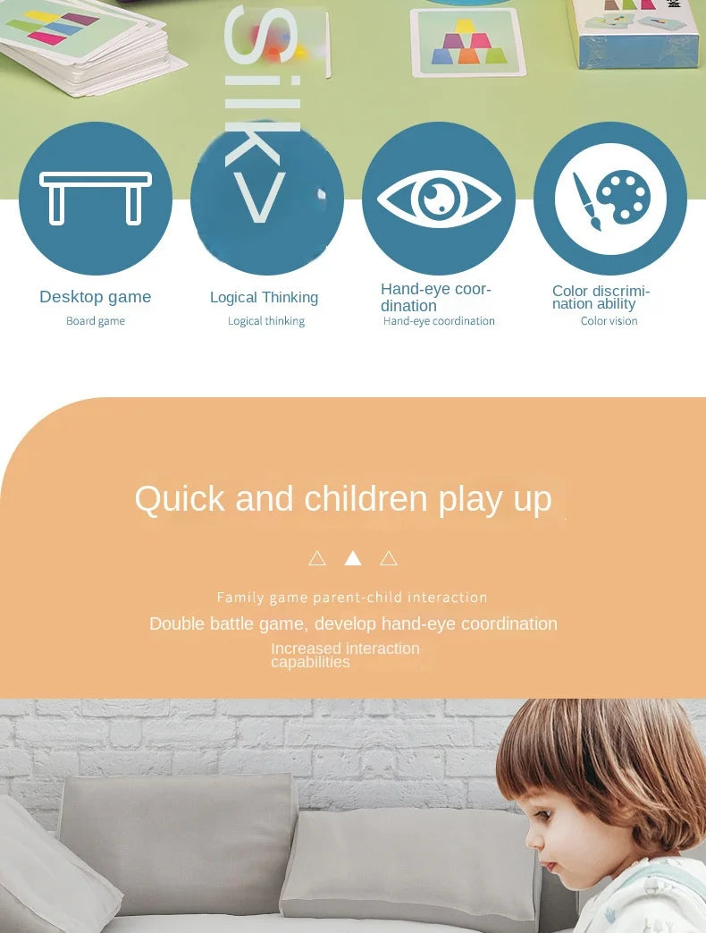 Kids Speed Training Toys Stack Cup Battle Table Game Indoor Family Party Game Toys Color Cognition Logic Training Classic Game