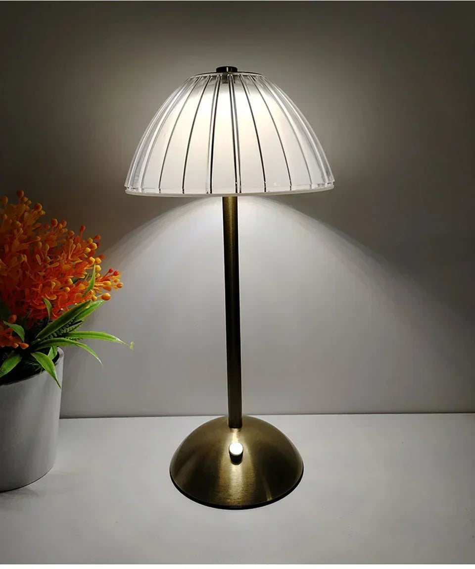 USB Rechargeable LED Table Lamp Touch Sensor Desktop Night Light For Bar Hotel Restaurant Bedroom Atmosphere Room Decor Lighting