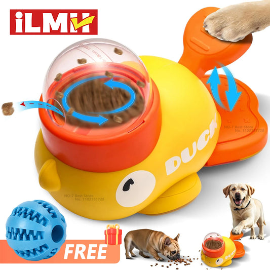 Pet Snack Feeder Dog Food Dispenser Automatic Feeder Puppy Cartoon Duck Design Used to Train Dogs Accessories Cats Cat Supplies
