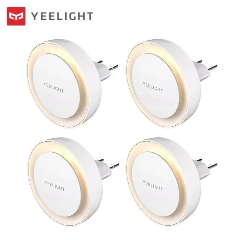 مصباح ليلي ذكي من Yeelight، مزود بتقنية التعرف الذكي، موفر للطاقة، استهلاك منخفض للطاقة، مزود بمستشعر ضوئي، قابس أوروبي