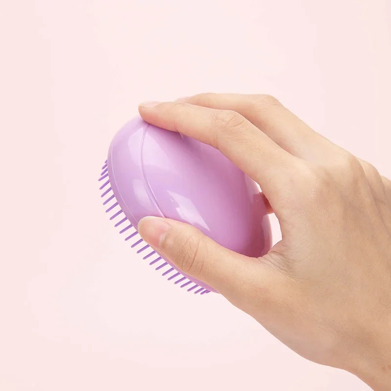 Mini Egg Round Shape Hairbrush Small Scalp Massage Comb Soft Portable Hair Brush Wet Dry Detangling Hairdressing Comb for Travel