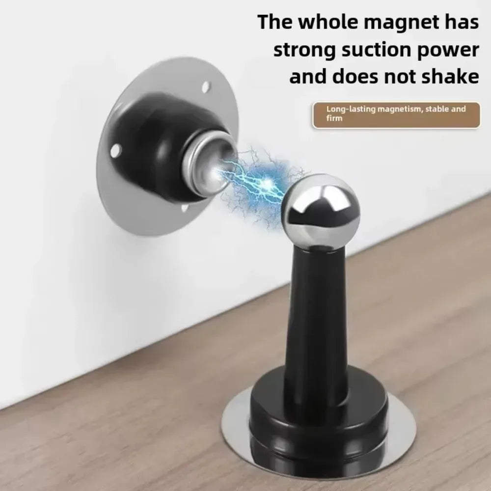 1PCS Stainless Steel Door Stopper Bathroom Magnetic Door Stop Heavy Duty Floor Wall Mount Wind-Proof Door Holder Hardware 2025