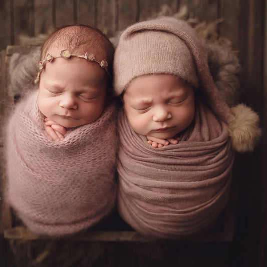 Baby Hat Newborn Photography Props Blanket Wrap Baby Fur Ball Knitted  Beanie Hat Baby Photo Shoot Accessories