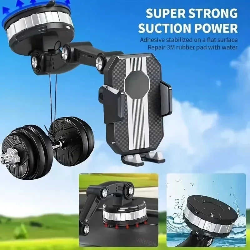 VIKEFON Car Phone Holder Stand Universal Dashboard Car Clip Mount GPS Bracket Sucker Mobile Phone Support in Car For All Phones
