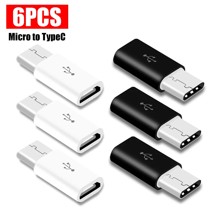 USB Type C To Micro USB Adapter for Phone Tablet Android Charger Data Cable Adapter Micro USB Female To TypeC Male OTG Converter