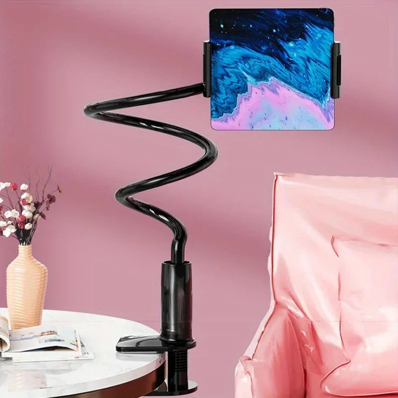 حامل دوار للهاتف والتابلت، يدور 360 درجة، حامل متين للهاتف والتابلت، تصميم يمنع السقوط للاستخدام بجانب السرير
