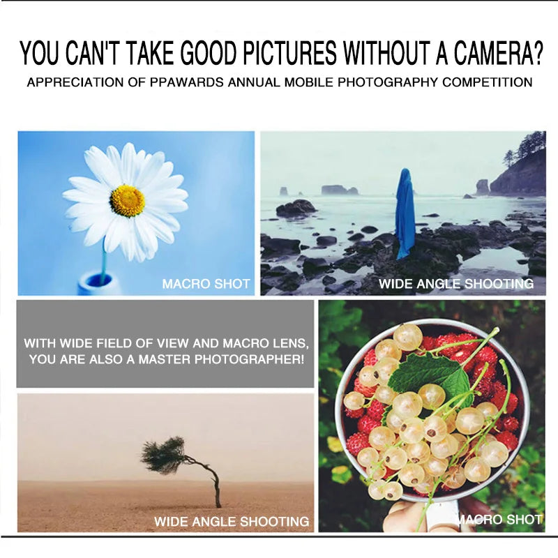 Universal 3in1 Fisheye Wide Angle Micro Camera Lens For iPhone Xiaomi Redmi Zoom Fish Eye Len on Smartphone Lenses Phone Clip